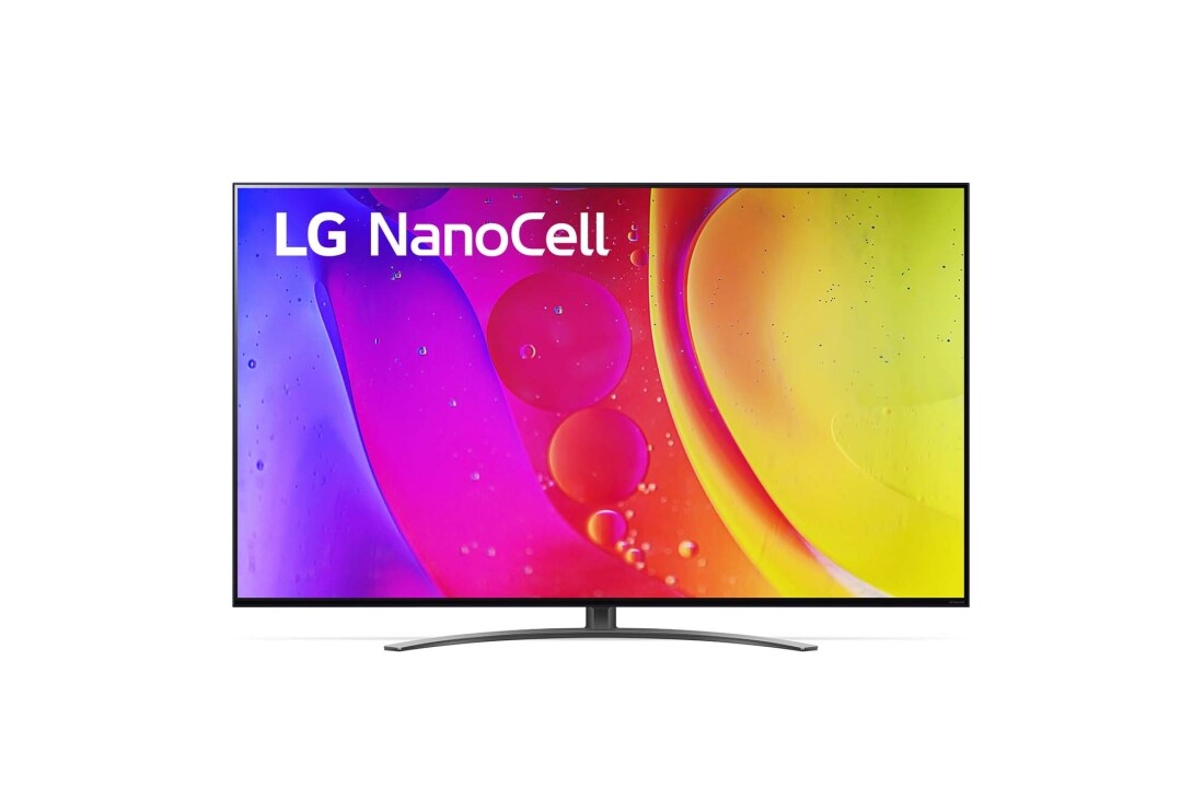 LG 55 coli? NanoCell 4K televizorius su procesoriumi ir Dolby Atmos, LG ?NanoCell“ televizoriaus vaizdas i? priekio, 55NANO813QA