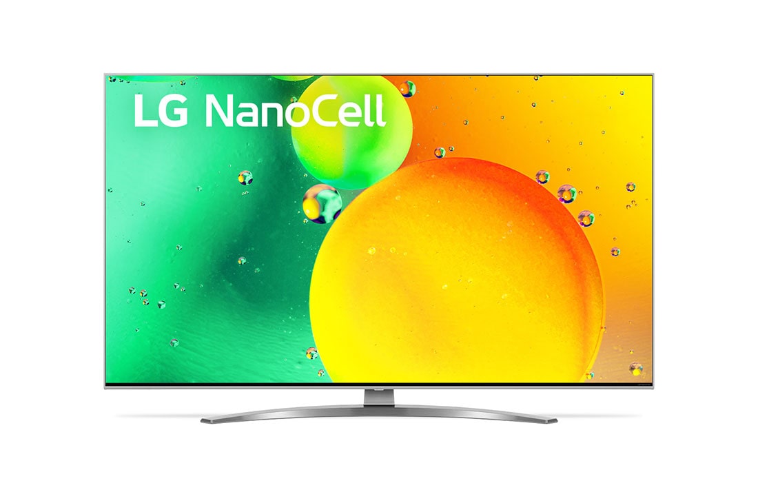 LG 50 coli? NanoCell 4K televizorius su procesoriumi ir Dolby Atmos, LG ?NanoCell“ televizoriaus vaizdas i? priekio, 50NANO783QA