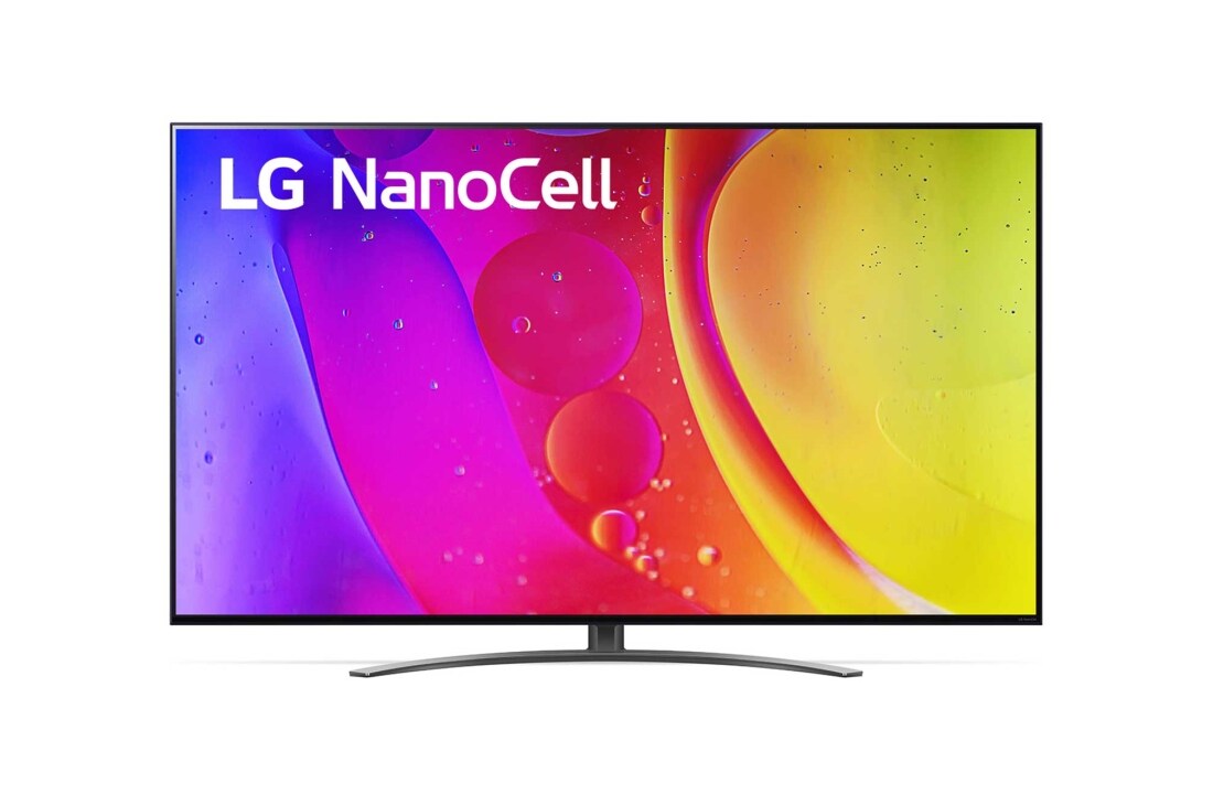 LG 50 coli? NanoCell 4K televizorius su procesoriumi ir Dolby Atmos, LG ?NanoCell“ televizoriaus vaizdas i? priekio, 50NANO813QA