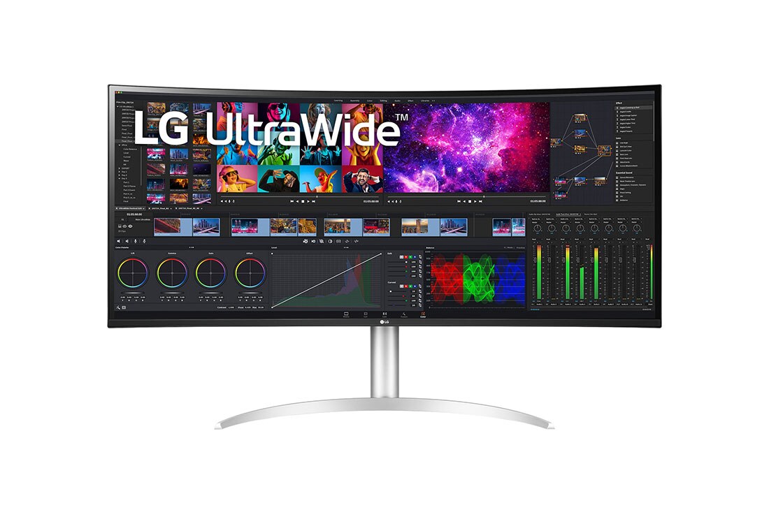 LG 39,7'' izliekts UltraWide? 5K2K Nano IPS displejs, skats no priek?puses, 40WP95CP-W