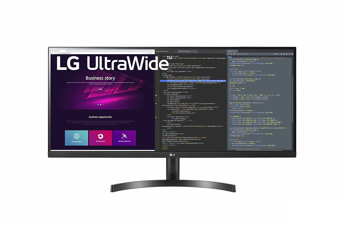 LG 34 collu UltraWide? monitors, skats no priek?puses, 34WN750P-B