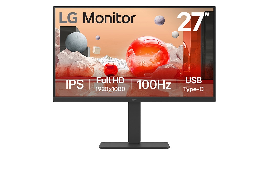 LG 27” QHD IPS monitors, skats no priek?puses, 27BA45QB-B