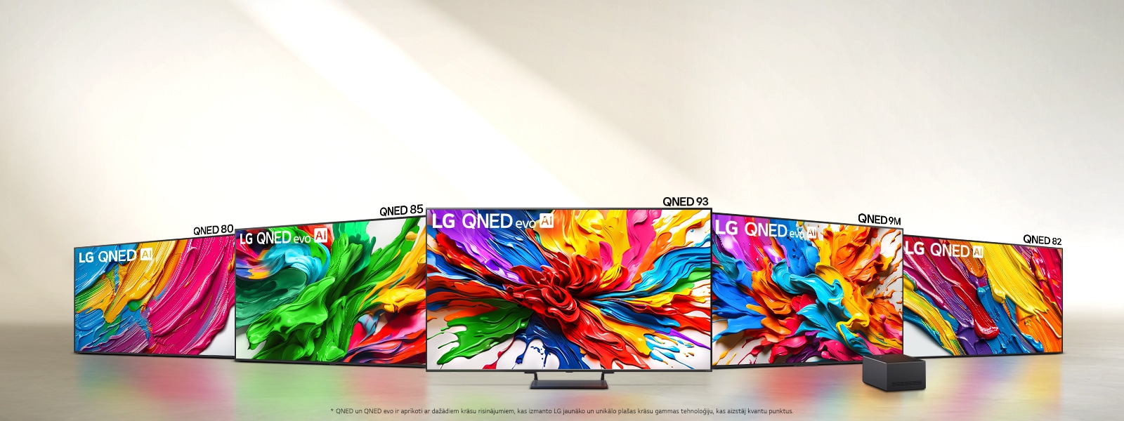 ?etru LG QNED evo AI TV klāsts, QNED80, QNED85, QNED93, QNED82 TV.