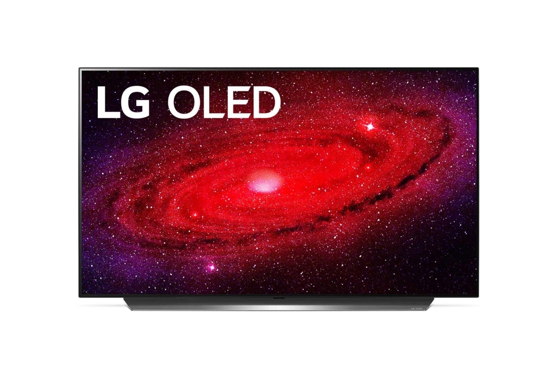 LG 48 collu OLED 4K televizors ar G-Sync? un Dolby Atmos ska?u, skats no priek?puses ar aizpildo?o attēlu, OLED48CX3LB