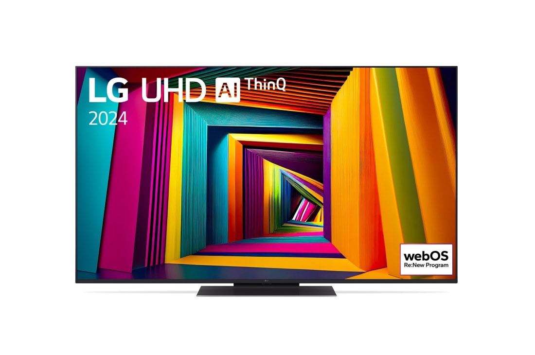 LG 55 collu LG UHD AI 4K viedtelevizors UT91 WebOS24 2024, front, 55UT91003LA