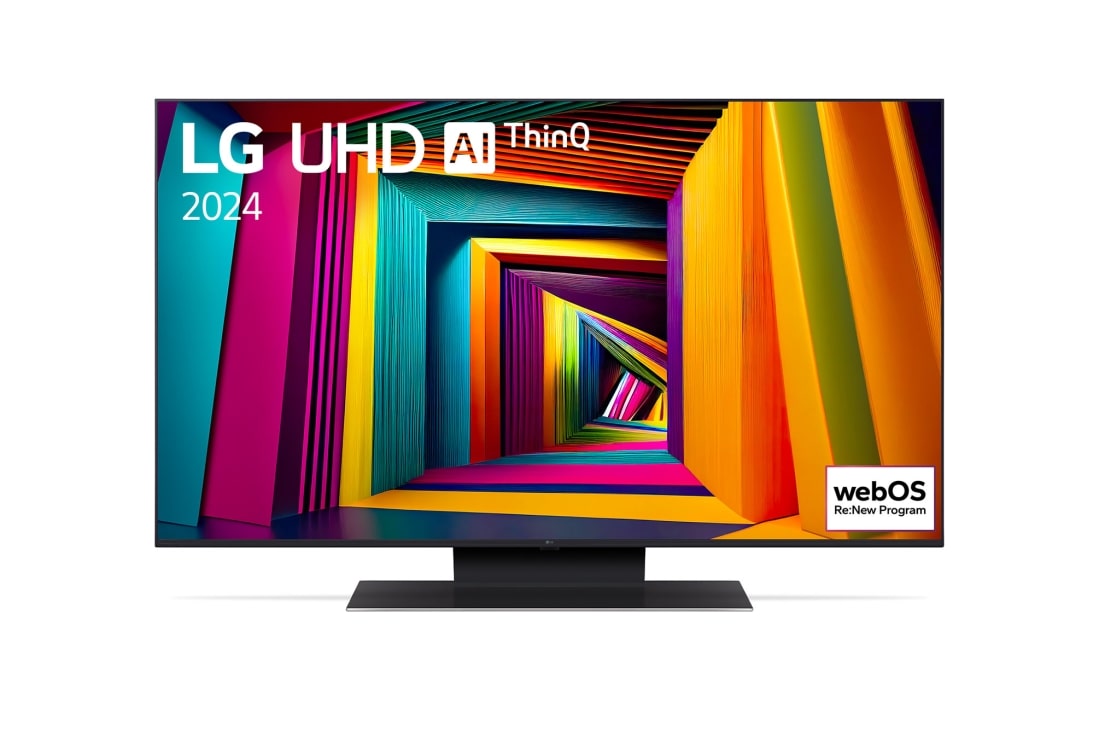 LG 43 collu LG UHD AI 4K viedtelevizors UT91 WebOS24 2024, Front, 43UT91003LA