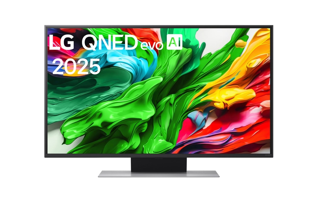 LG 43 collu LG QNED evo AI 4K viedtelevizors QNED87 2025, font view, 43QNED87A3D