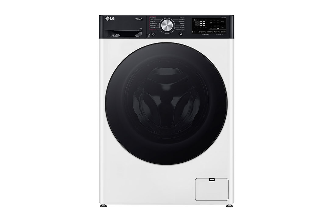 LG ?aura ve?as ma?īna 8kg | AIDD | R7 sērija A–10% | Dzi?ums 47.5 cm I Balta | Turbowash360 | Steam | WiFi | F2WR708S2H, Front view, F2WR708S2H