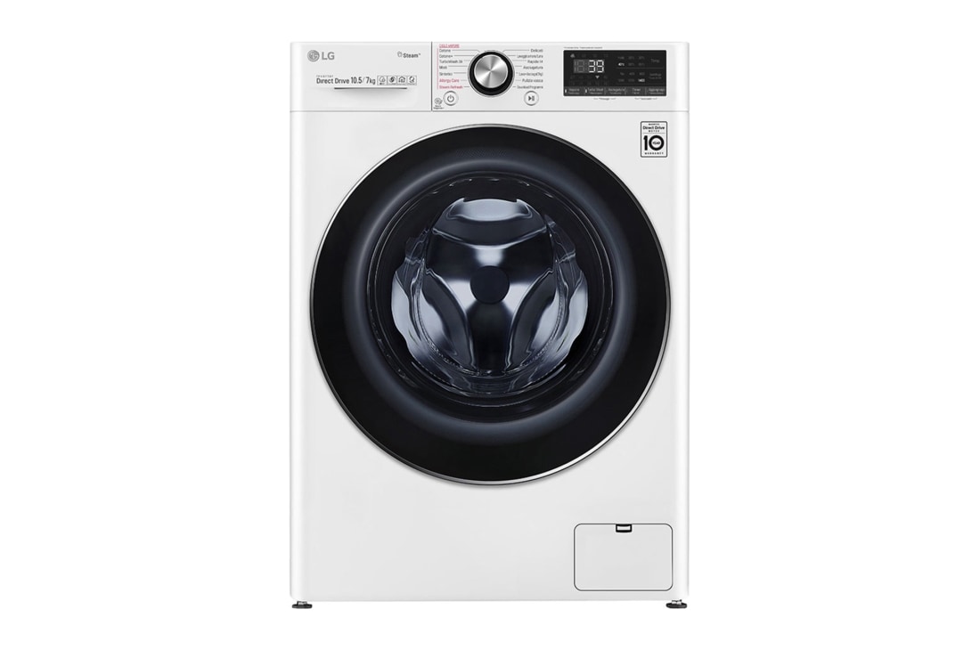 LG 900. sērijas 10,5 kg ve?as ma?īna ar ?āvētāju, dzi?ums 56 cm, F4DV910H2