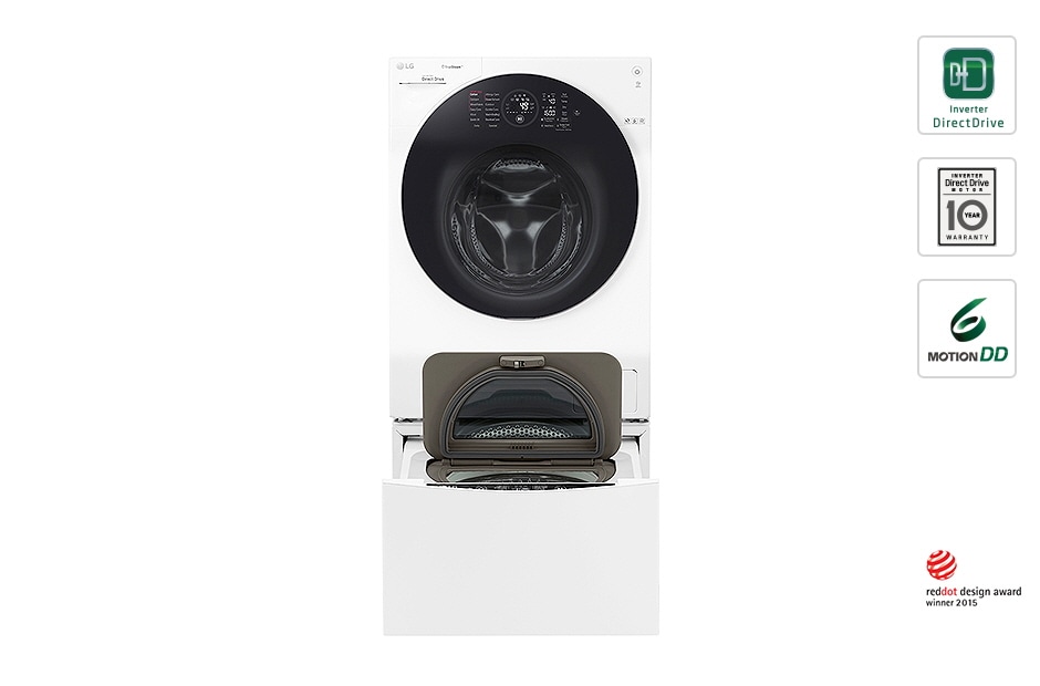 LG TwinWash? ve?as ma?īna ar tvaika funkciju, 10+2kg ietilpība, A+++ -40% klase, FH4G1JCS2