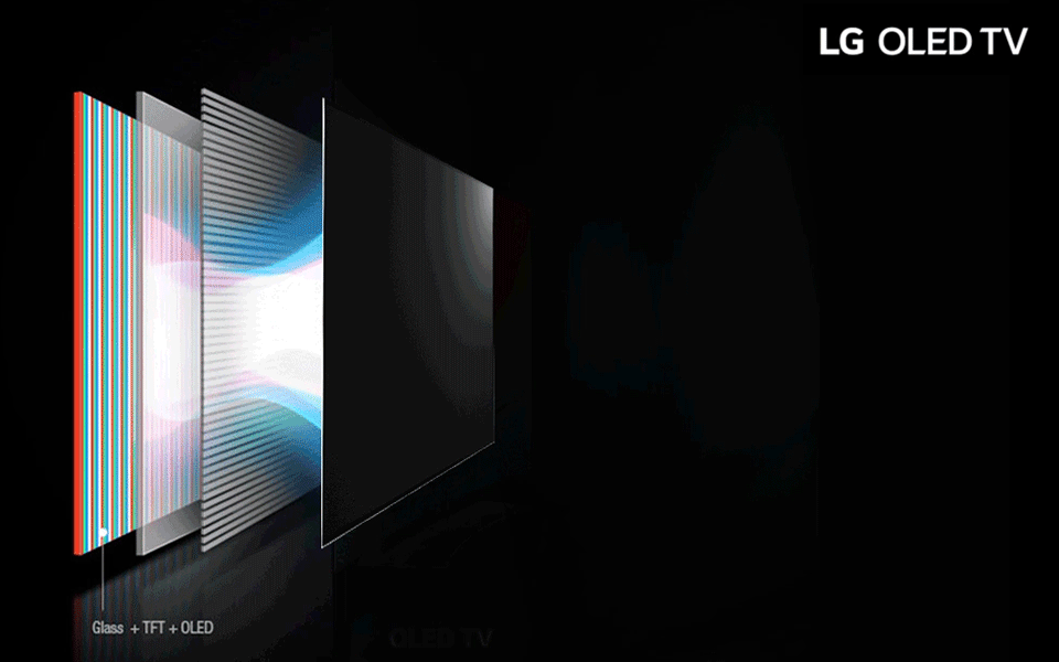 LG OLED televizoriem nav nepiecie?ams izgaismojums.