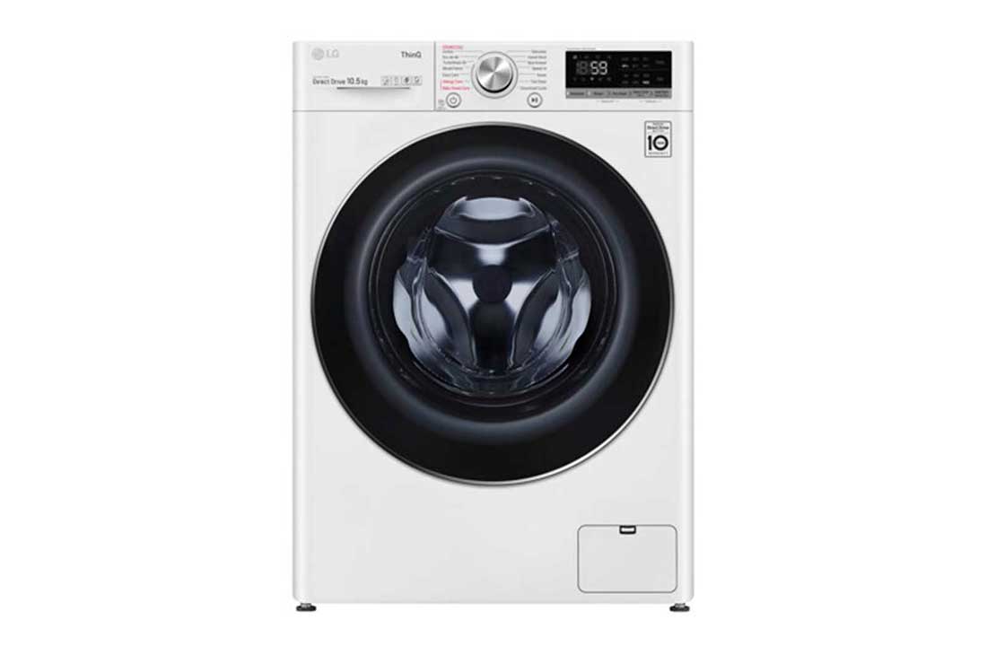 LG 10.5 kg Vaskemaskin(Hvit) - Energiklasse B, Steam, TurboWash?, AI DD?, Smart Diagnosis? med Wi-Fi, F6WV710S1W