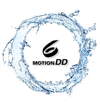 Det er en 6 Motion DD-logo i midten av en rund str?mvirvel