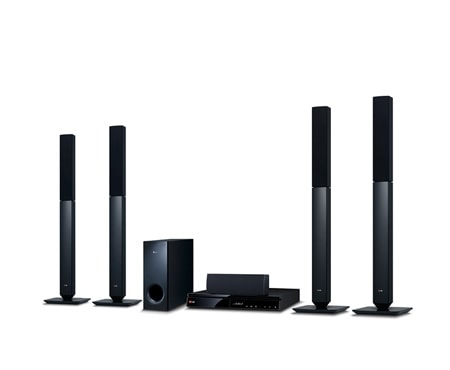 LG 5,1-KANALS 3D HJEMMEKINOSYSTEM. SMART BLU-RAY MED DLNA. TALLBOY BAK- OG FRONTH?YTTALERE. 5 SEKUNDERS OPPSTART., BH6540T