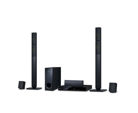LG 5,1-kanals 3D hjemmekinosystem. SMART Blu-ray med DLNA. Tallboy fronth?yttalere. 5 sekunders oppstart., BH6730PN
