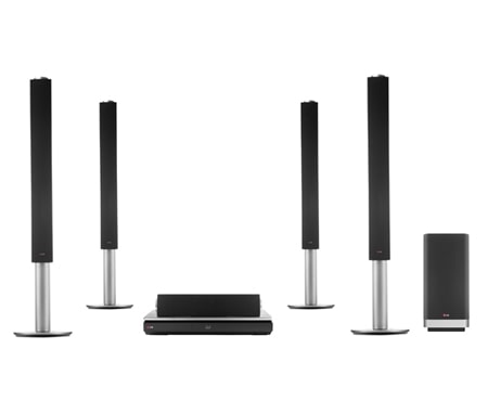 LG 9,1-KANALS HJEMMEKINOSYSTEM MED TR?DL?SE BAKH?YTTALERE. KRAFTIGE 1460 W H?YTTALERE MED ARAMIDMEMBRAN. EKSTRA SMART BLU-RAY MED NETTLESER, WI-FI, DLNA, PRIVATE SOUND, 4K OPPSKALERING OG 3D-ST?TTE. 5 SEKUNDERS OPPSTART. TALLBOY FRONT- OG BAKH?YTTALERE., BH9540TW