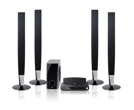 LG 5.1 DVD hjemmekinosystem med h?ye h?yttalere, HT903TA