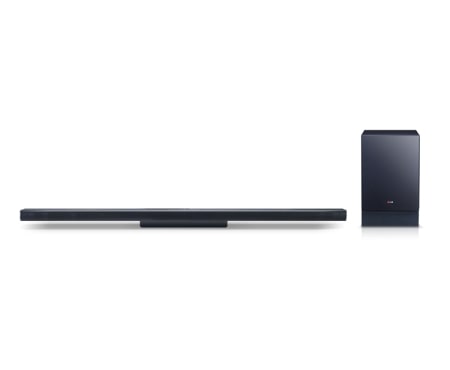 LG Kraftig 300 W 2,1-kanals slank, stilfull lydplanke med Bluetooth-tilkobling og tr?dl?s subwoofer. Kan monteres p? vegg. , NB4530AN
