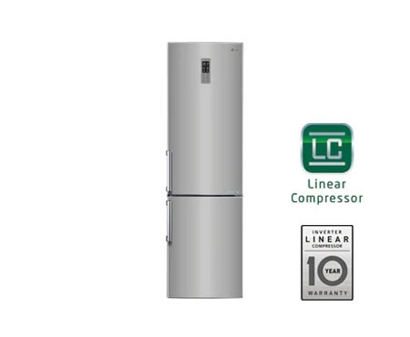 LG Automatisk avriming  kombiskap , 201 cm (nettovolum 343 liter), GBB530PZQFB
