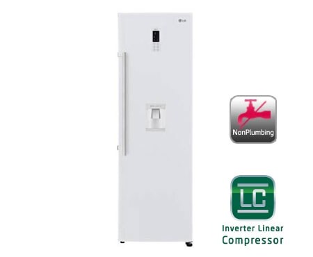 LG Aktivt kj?leskap med Non Plumbing vanndispenser, 185 cm (nettovolum 377 liter), GL5241SWAZ