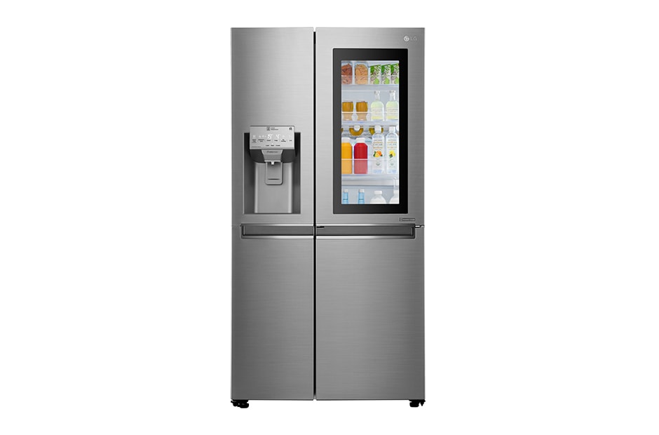 LG 625L InstaView Door in Door Side by Side (Shiny Steel) - Energiklasse F, Vann/isdispenser uten vanntilkobling og Smart Diagnosis? med Wi-Fi, GSI961PZAZ