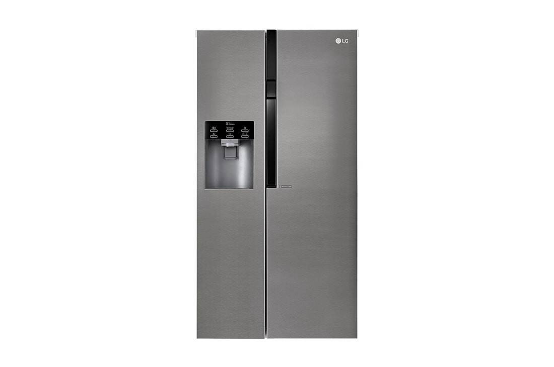 LG 606L Side by Side (M?rkegr?) - Energiklasse F, Vann/isdispenser uten vanntilkobling, Smart Diagnosis?, GSL361ICEV