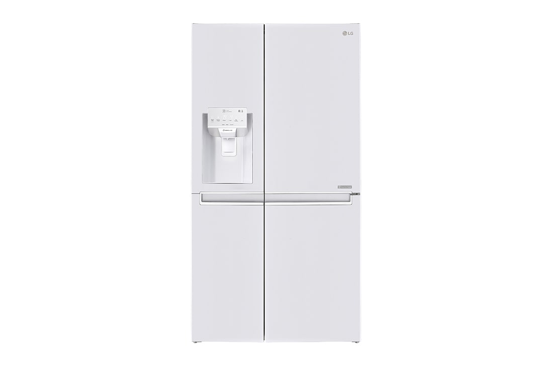 LG 625L Side by Side (Hvit) - Energiklasse F, Vann/isdispenser uten vanntilkobling og Smart Diagnosis? med Wi-Fi, GSL761SWYV