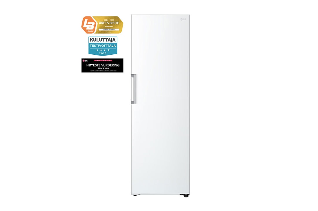 LG 386L Frittst?ende kj?leskap (Hvid - Energiklasse D, Door Cooling?, LINEARCooling?, FRESHBalancer?, Smart Diagnosis?, FRONT, GLT71SWCSF