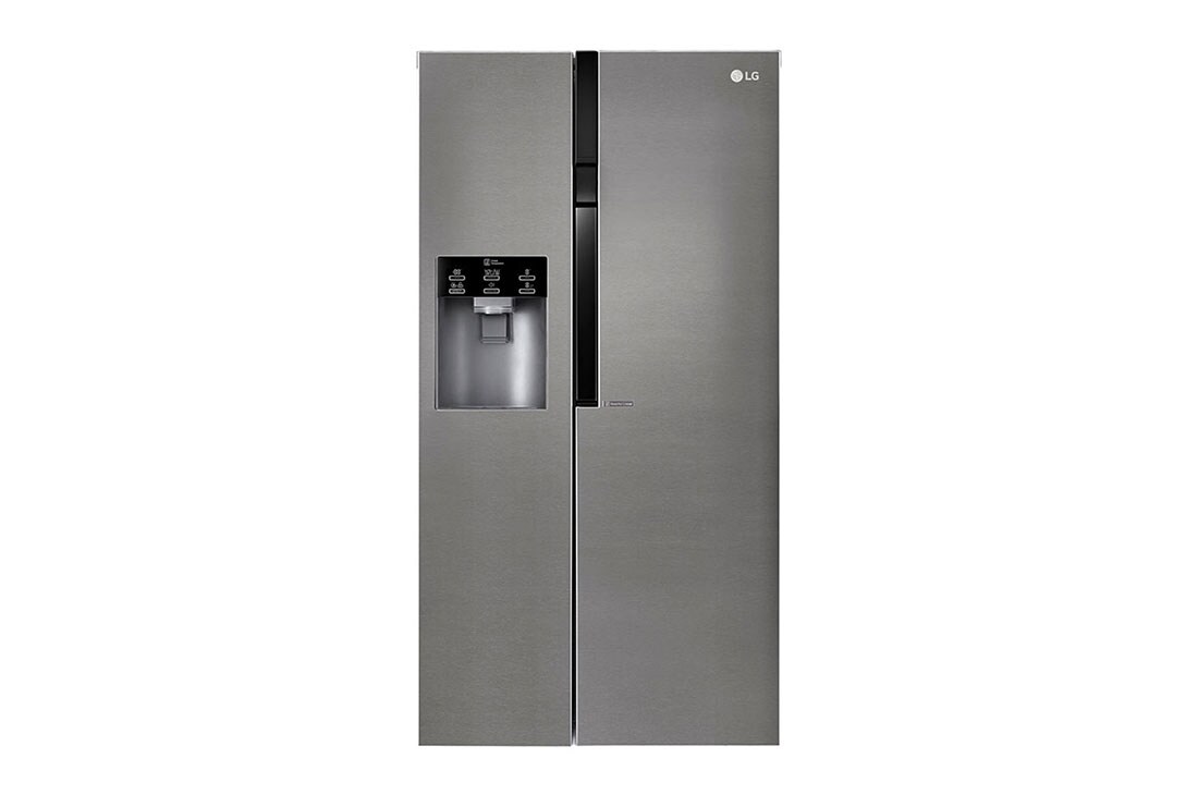 LG 606L Side by Side (M?rkegr?) - Energiklasse F, Vann/isdispenser med vanntilkobling, Smart Diagnosis?, GSL360ICEZ, GSL360ICEZ