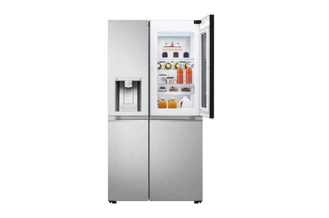 LG 635L InstaView Door in Door? Side by Side (Metal Sorbet), Energiklasse F, Vann/isdispenser uten vanntilkobling, Smart Diagnosis? med Wi-Fi, GSXV91MBAF, GSXV91MBAF