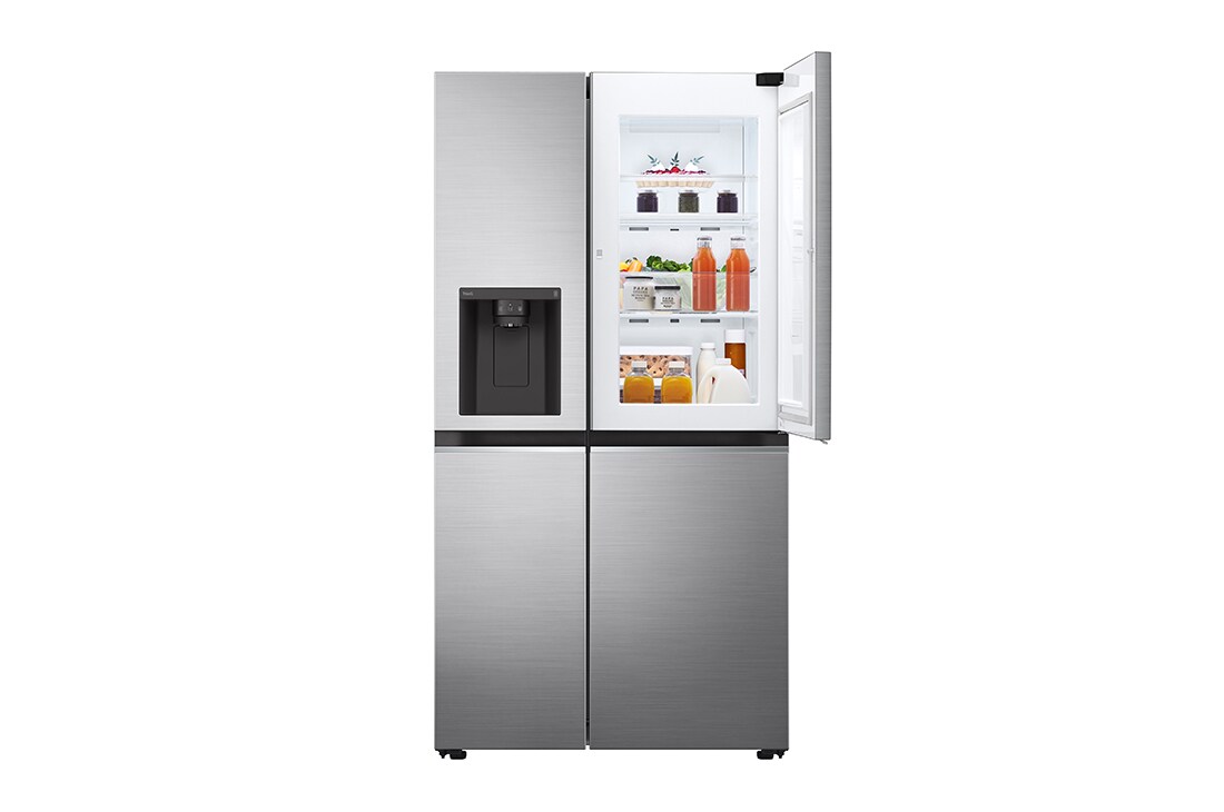LG 635L Door in Door? Side by Side (Shiny Steel), Energiklasse F, Vann/isdispenser med vanntilkobling, Smart Diagnosis? med Wi-Fi, GSJV70PZTF, GSJV70PZTF