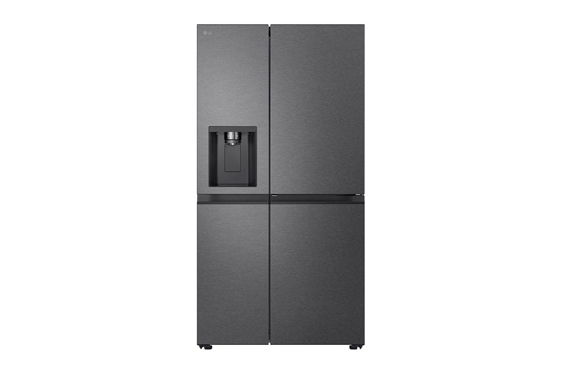 LG 641L Door in Door? Side by Side (Matte Black), Energiklasse E, Vann/isdispenser uten vanntilkobling, Smart Diagnosis? , Front View, GSJC41EPPE