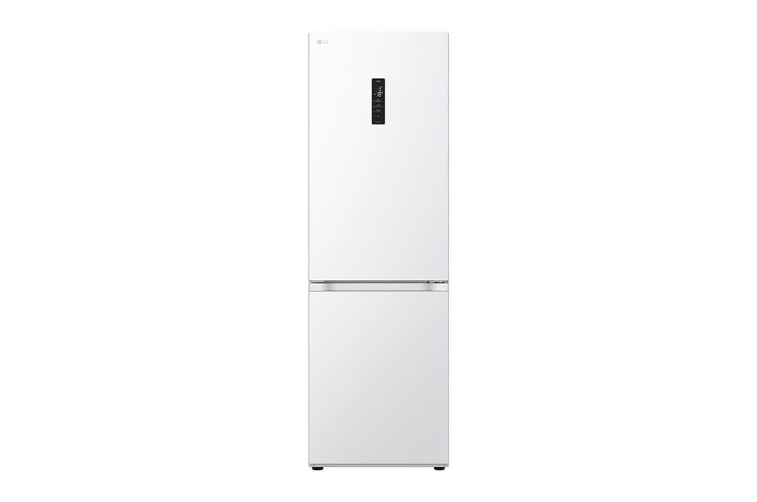 LG 1.86M 344L Kombiskap(Hvit) - Energiklasse D, Door Cooling? og Smart Diagnosis? med Wi-Fi, Front view, GBV5150DSW
