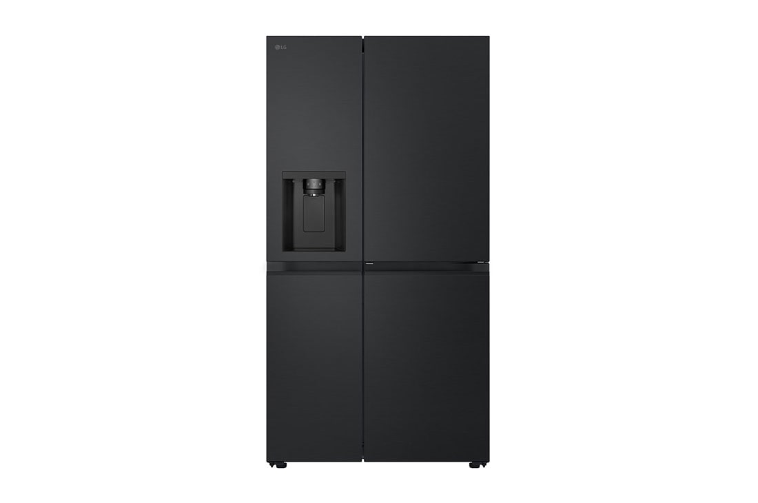 LG 638L Door in Door? Side by Side (Matte Black), Energiklasse E, Vann/isdispenser med vanntilkobling, Smart Diagnosis? , Front, GSJC40EPPE
