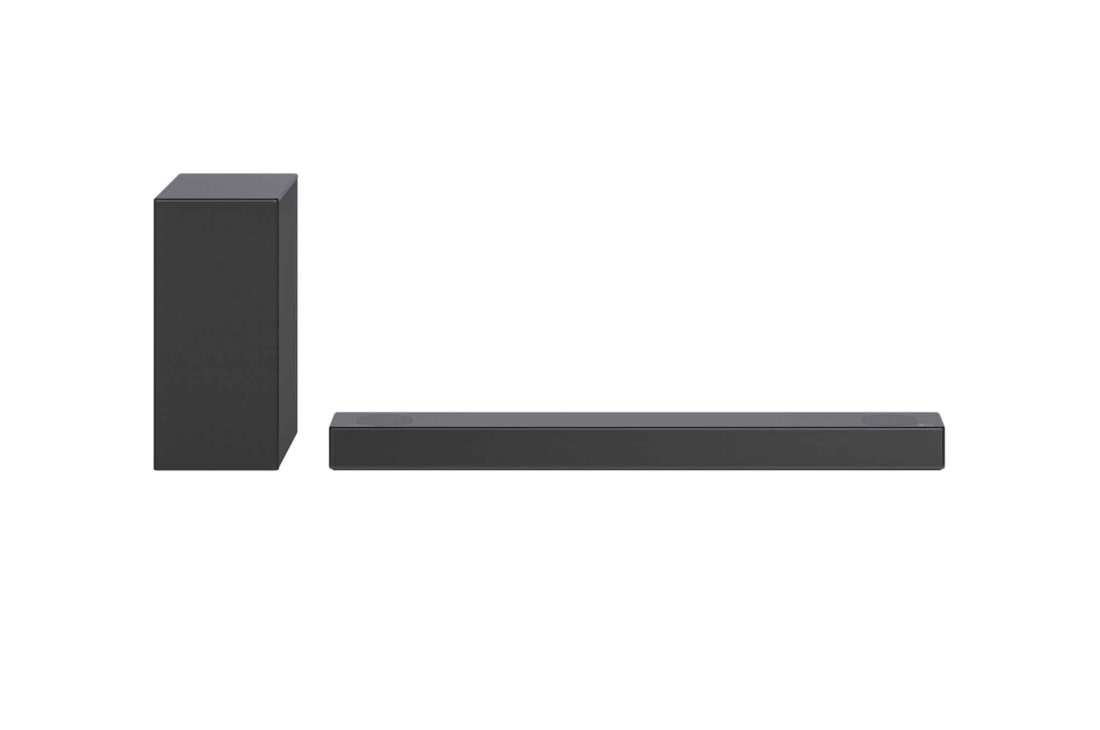 LG-lydplanke S75Q, visning forfra med bakh?yttaler, S75Q