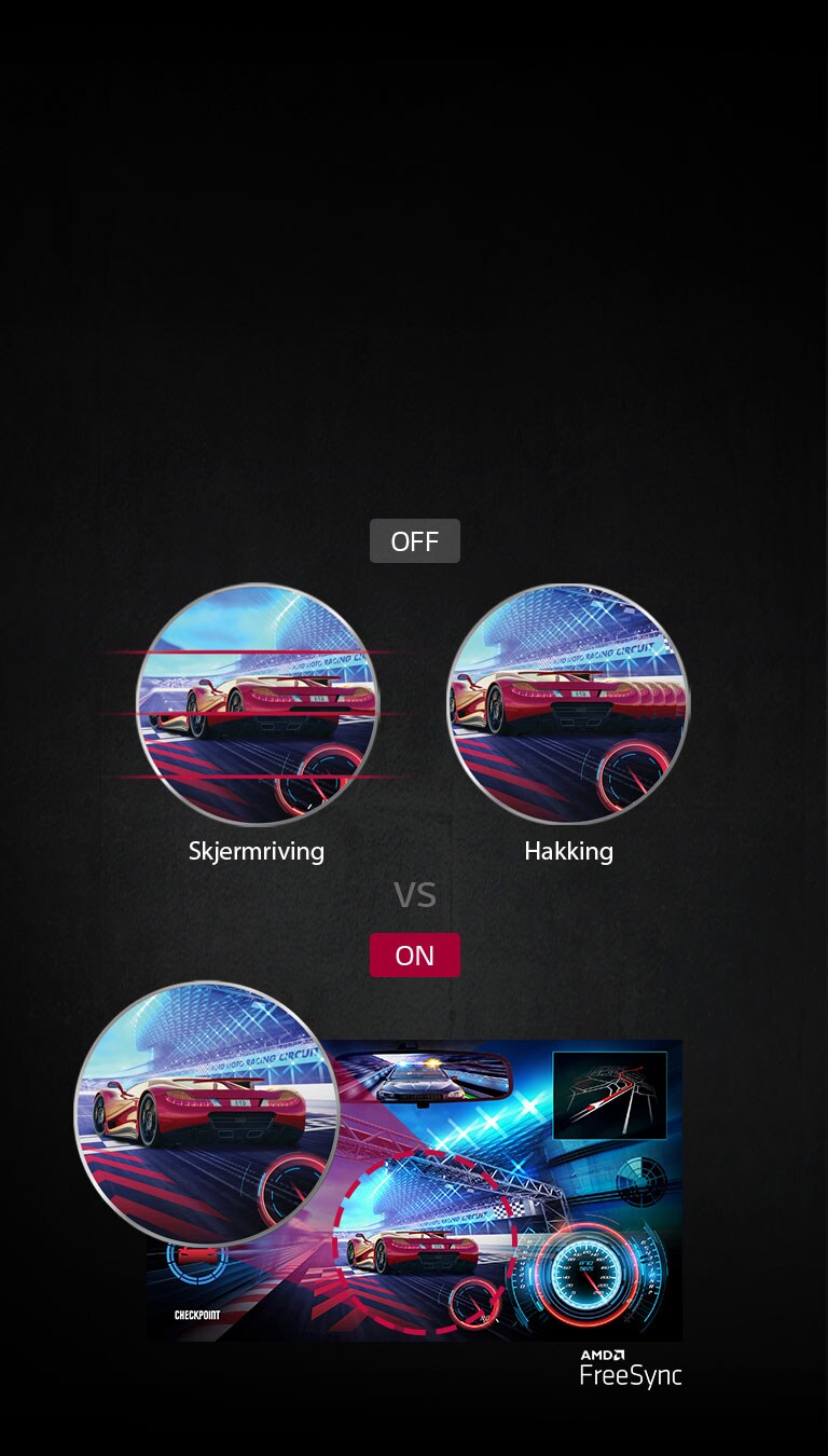 rivende og hakkende skjerm uten FreeSync versus klar skjerm med AMD FreeSync?