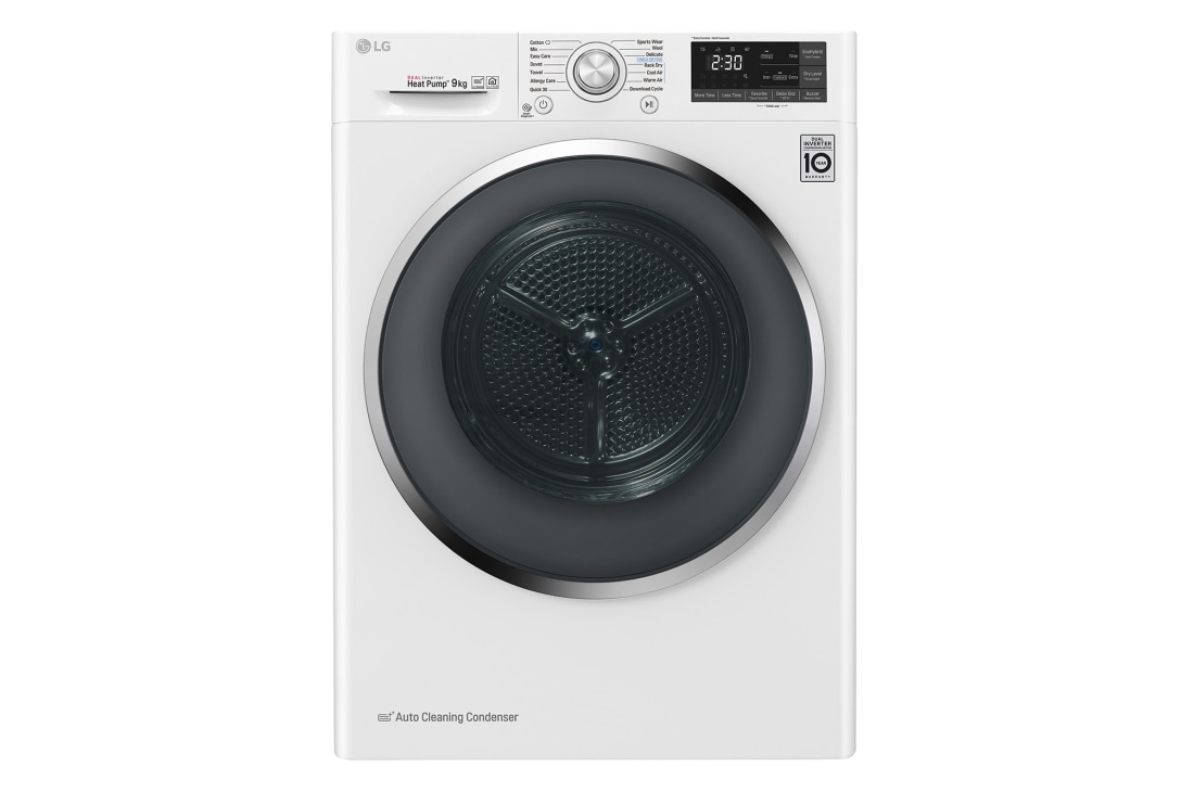 LG 9-kg DUAL Inverter Heat Pump? T?rketrommel med Eco Hybrid?og Varmepumpeteknologi , RC90U2AV2W