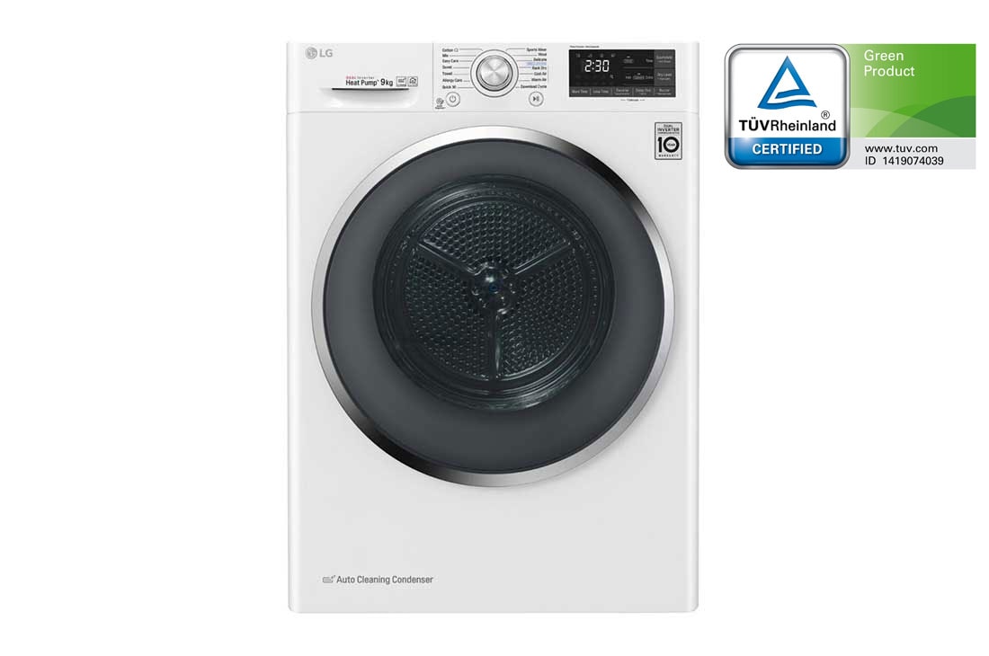 LG 9-kg DUAL Inverter Heat Pump? T?rketrommel med Eco Hybrid?og Varmepumpeteknologi , RC9DN9029