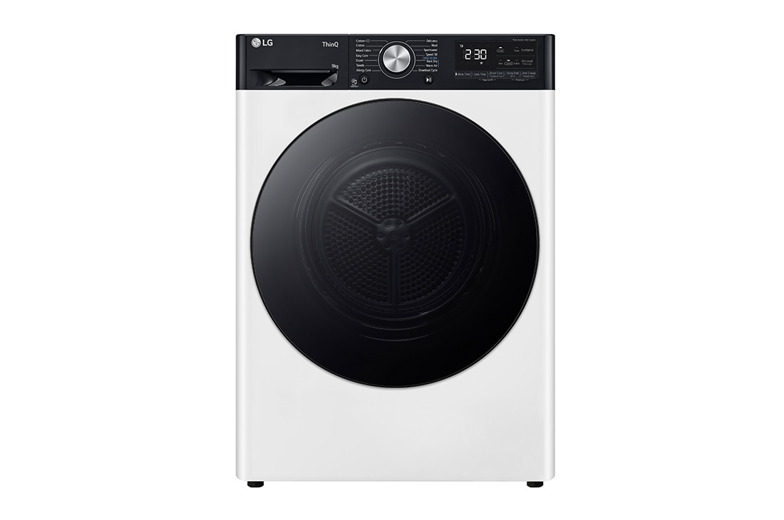 LG 9-kg DUAL Inverter Heat Pump? T?rketrommel med Eco Hybrid?og Varmepumpeteknologi , Front, RV9DN9029B
