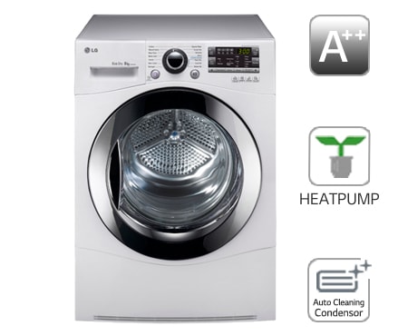 LG 8-KG T?RKETROMMEL MED VARMEPUMPETEKNOLOGI, RC8055AHZ