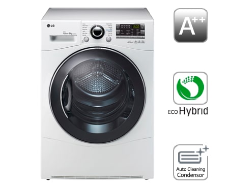 LG 9-KG ECO HYBRID T?RKETROMMEL MED VARMEPUMPETEKNOLOGI, RC9055AP3Z