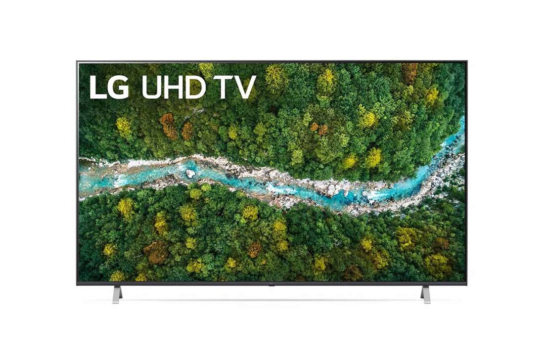 LG UP77 75-tommers 4K Smart UHD-TV, LG UHD-TV sett forfra, 75UP77109LC