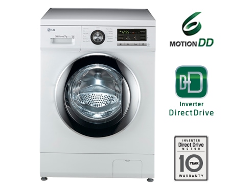 LG 1–7 kg 6 Motion Direct Drive vaskemaskin, F1496QDA3