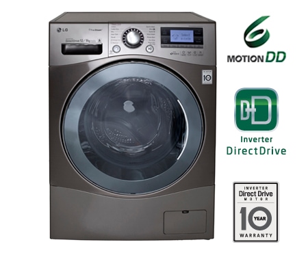 LG 1-12 kg Steam 6 Motion Direct Drive vask/t?rk maskin, energiklass A (A+++ -20%) , F1695RDH7