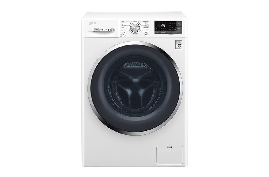 LG 1-7 kg / 1-4 kg 6 Motion Direct Drive vask/t?rkmaskin, 45cm dyp, Wi-Fi, energiklasse B, W3J7HM2W