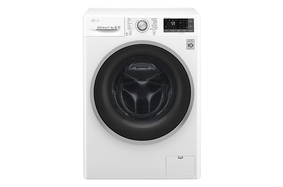 LG 1-7 kg / 1-4 kg 6 Motion Direct Drive vask/t?rkmaskin, 45cm dyp, Wi-Fi, F2J7HM1W