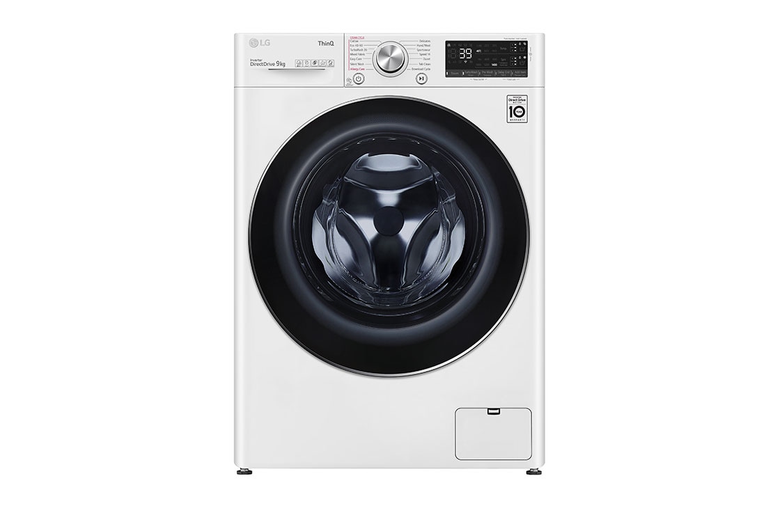 LG 9 kg Vaskemaskin(Hvit) - Auto Dose, Steam, Energiklasse A, TurboWash360?, AI DD?, Smart Diagnosis? med Wi-Fi, FV94VNS2QA, FV94VNS2QA