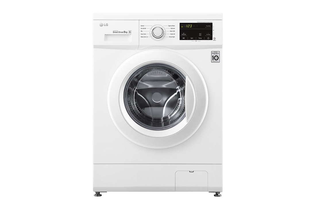 LG 8 kg Vaskemaskin(Hvit) - Energiklasse D, 6 Motion Direct Drive, Smart Diagnosis? , P4AMTN0W