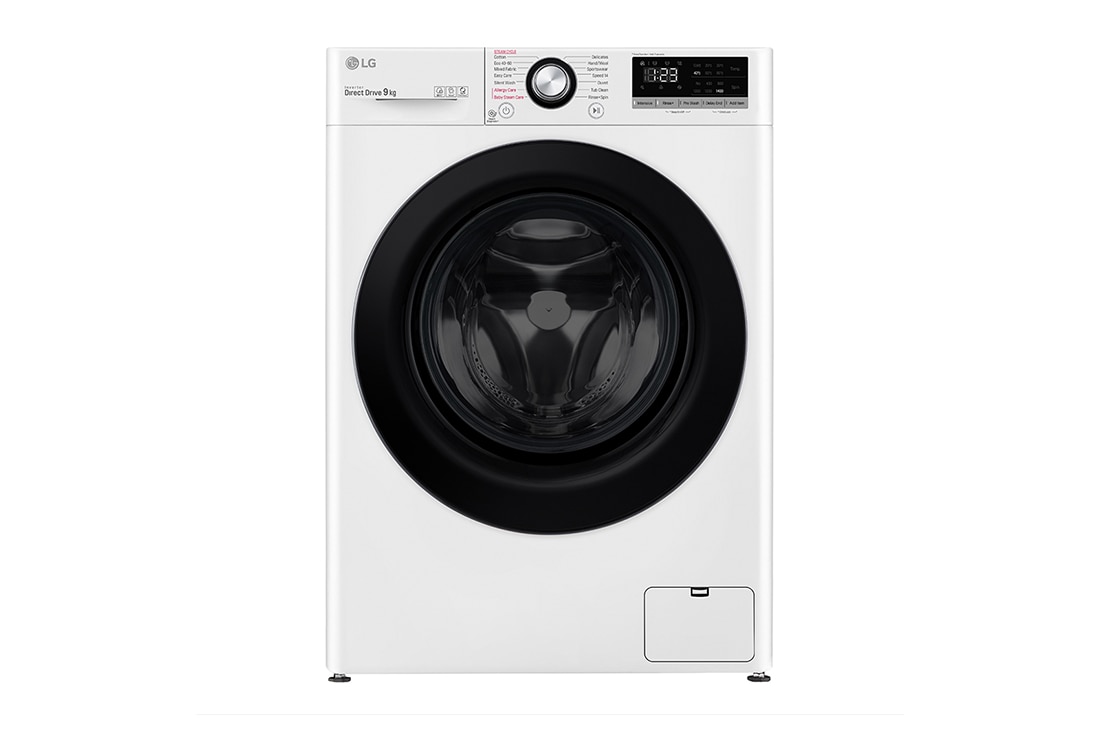 LG 9 kg Vaskemaskin(Hvit) - Energiklasse B, AI DD?, Steam?, Smart Diagnosis, FV50VNS3E