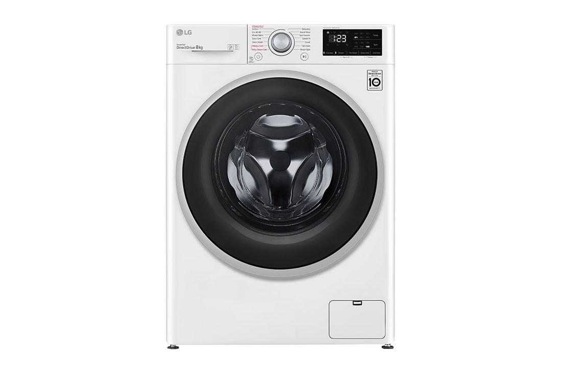 LG 8 kg Vaskemaskin(Hvit) - Steam, Energiklasse C, AI DD?, Smart Diagnosis?, K4WV408S0WE, K4WV408S0WE